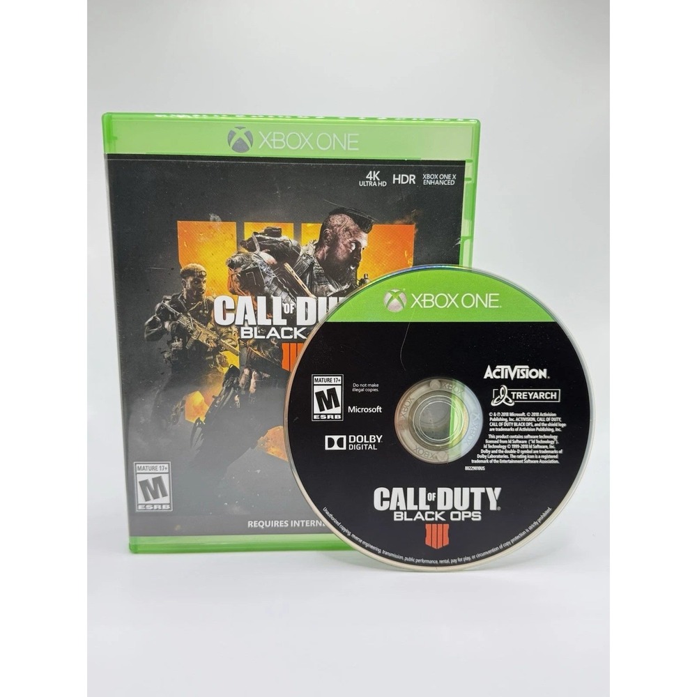 Call of Duty Black Ops 4 Xbox One 4K HDR Activision Treyarch Video Game Disc